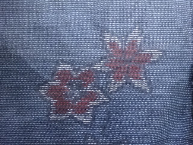 JAPANESE KIMONO / ANTIQUE BRANCH FLOWER PATTERN WOVEN DORO OSHIMA TSUM